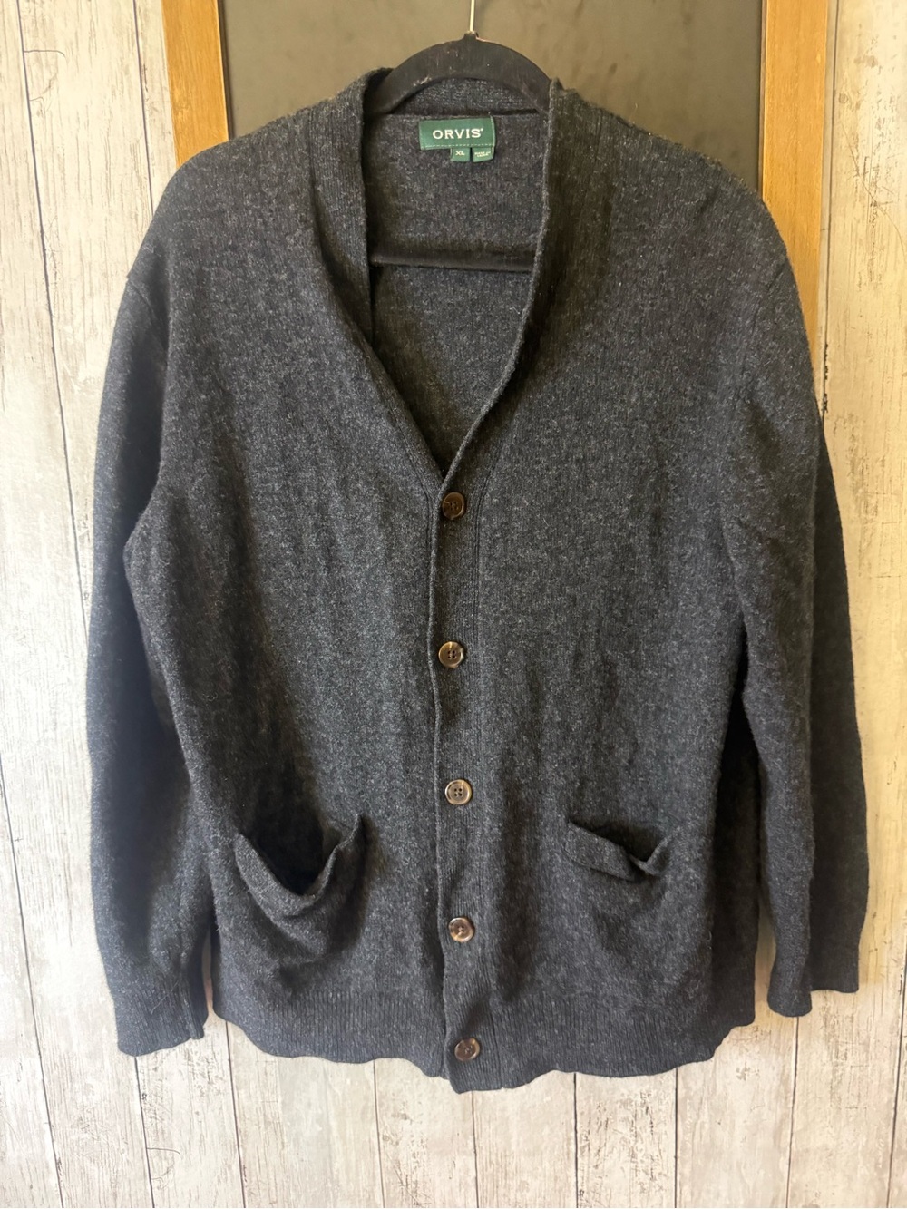 Women’s Orvis Wool XL Gray Cardigan** with pockets